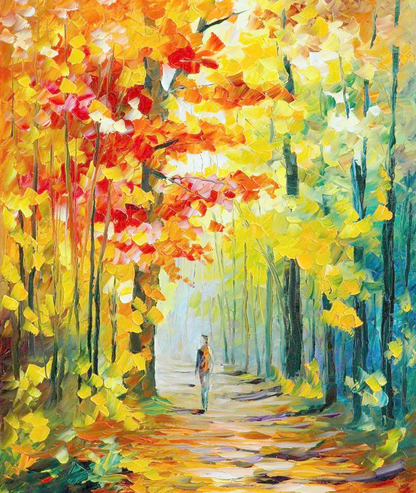 秋天的油画—零基础画油画
